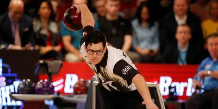 Kris Prather starts slow, finds range on Wolf 32 lane pattern to lead 2-pattern PBA Lubbock Sports Open after first round