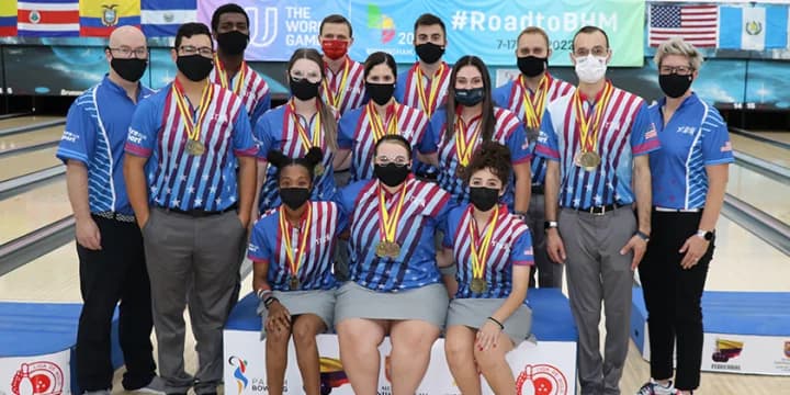 Team USA sweeps gold medals in team, all-events by Matt Russo and Breanna Clemmer at 2021 PANAM Bowling Elite Championships