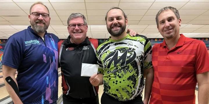 Chris Jackson, Ben Hafeman, Chad Kuehmichel win 2022 3-Person Scratch Tournament Benefitting the Prairie Lanes Junior Scholarship Fund