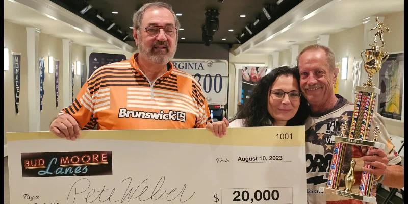 Kelly Kulick helps Pete Weber close out a dominating win in 2023 Bud Moore PBA50 Players Championship
