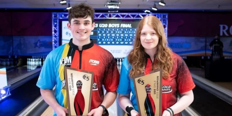 Carter Street, Jenna Stretch benefit from mistakes of foes in winning U20 titles at the 2023 Junior Gold Championships