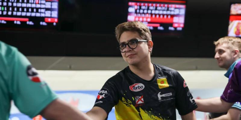 Benjamin Martinez narrowly misses PBA Tour record for 6-game block in leading after Day 1 of 2024 Just Bare PBA Indiana Classic