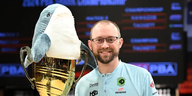 E.J. Tackett finally breaks through to win first title of season in 2024 PBA Shark Championship at World Series of Bowling XV