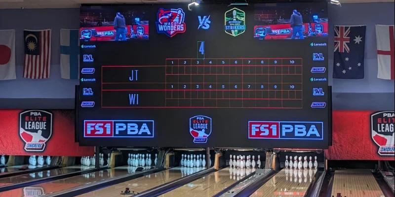 Update: FOX Sports PBA Tour TV set ready to go in Arena Bay at Thunderbowl 2 days after sprinkler system went off