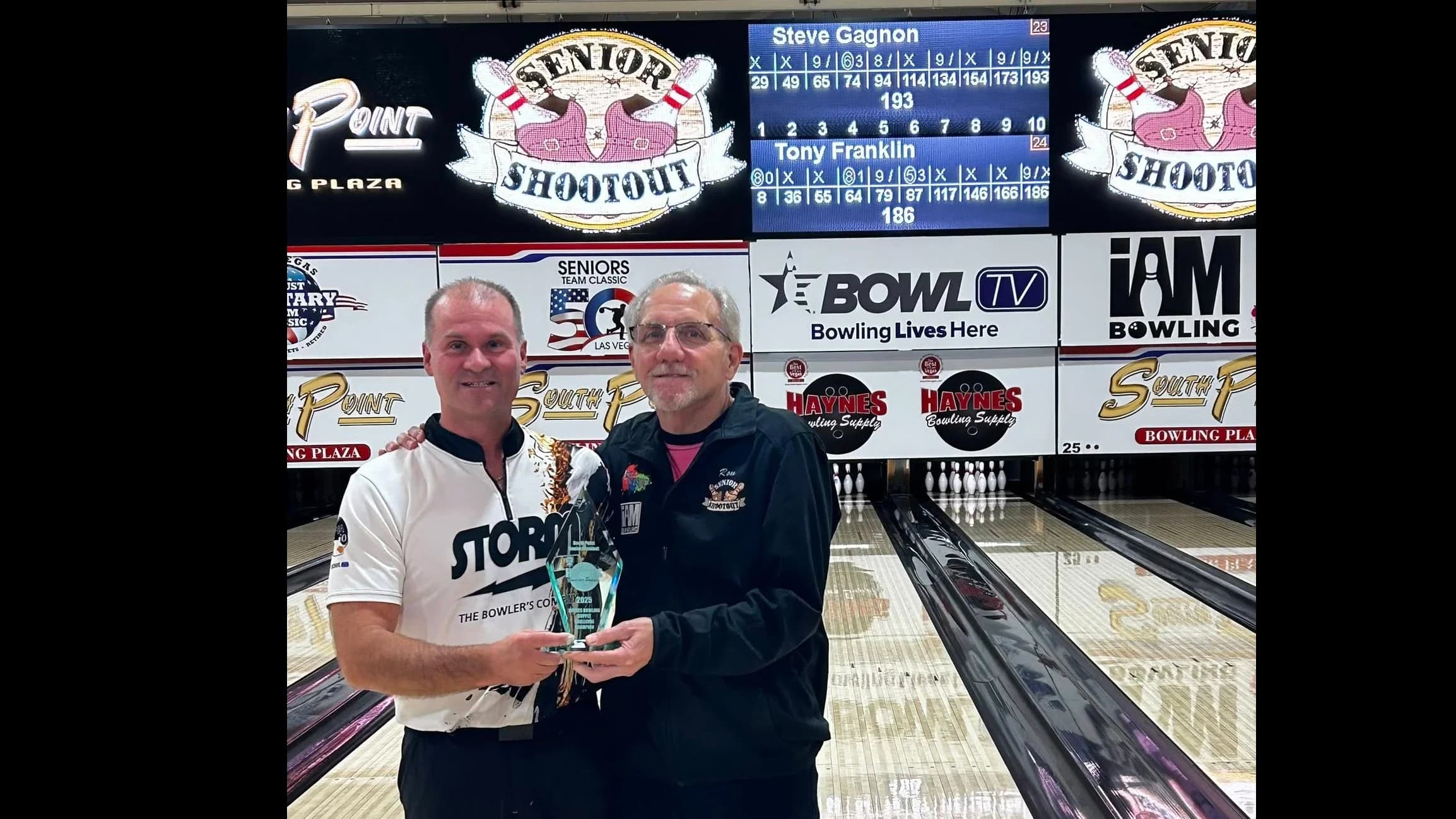 Steve Gagnon edges Tony Franklin to win 2025 South Point Senior Shootout Haynes Bowling Supply Challenge