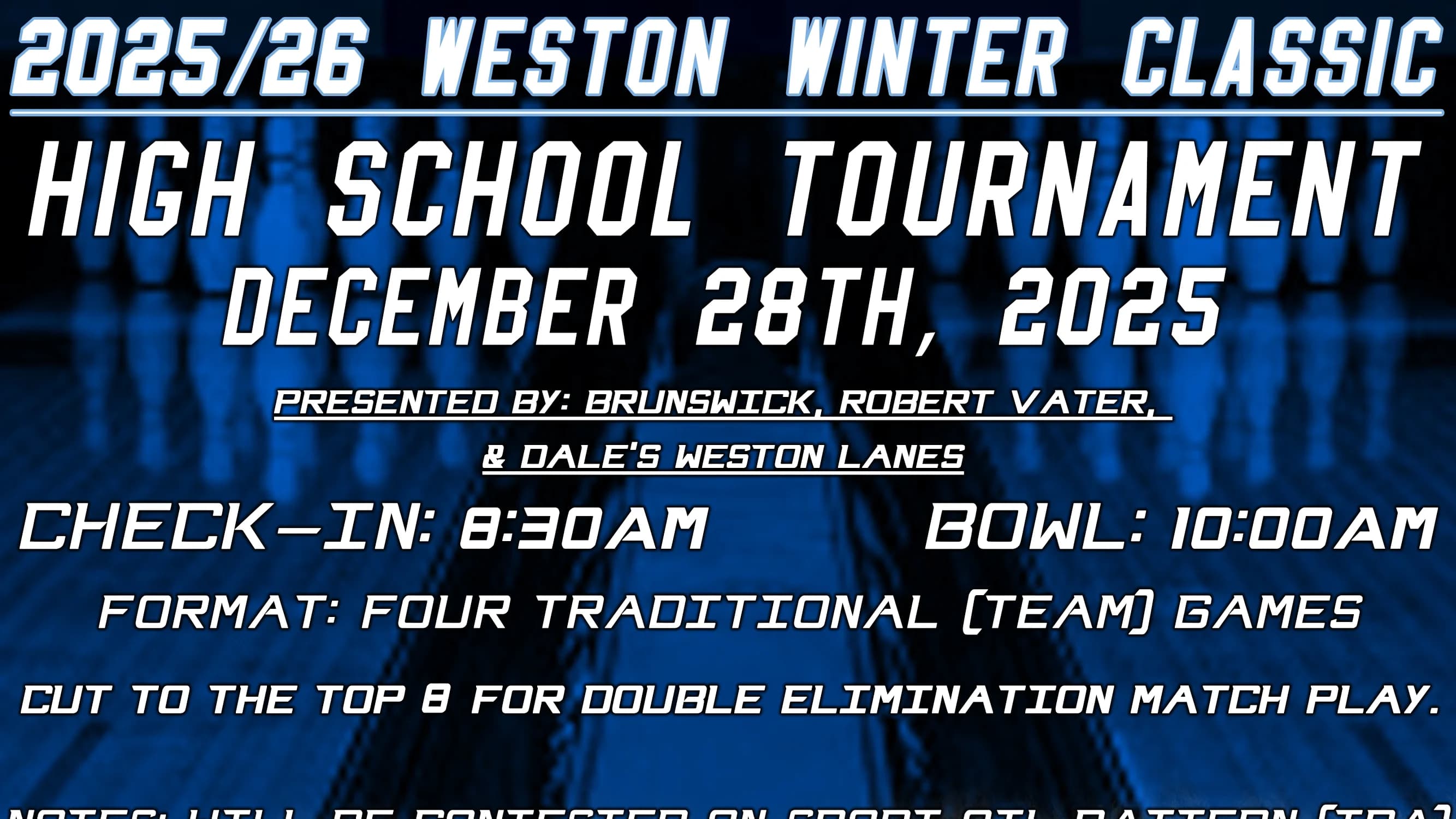 2025 Weston Winter Classic weekend Dec. 26-28 also includes singles sweeper, JBST tourney