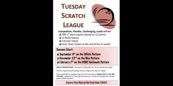 Badger Bowl offering interesting new scratch league