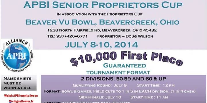 APBI debut in July will be in partnership with Proprietors Cup