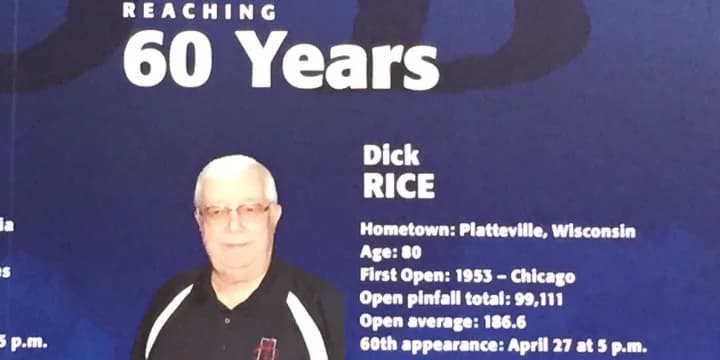 Wisconsin Hall of Famer Dick Rice set to hit 60 years, 100,000 pins at USBC Open Championships