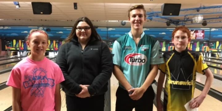 Andrew Olson, Cila Freitas, Landon Kelling, Kayla Roidt take top spots, Olson fires perfect game in BYBT at Schwoegler’s