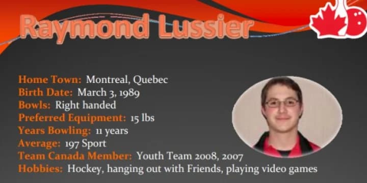 2-sport star Raymond Lussier ramboing pins at the World Series of Bowling