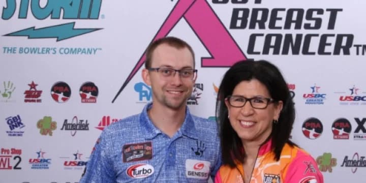 Odd couple? Liz Johnson and E.J. Tackett lead qualifying at PBA-PWBA Storm Striking Against Breast Cancer Mixed Doubles