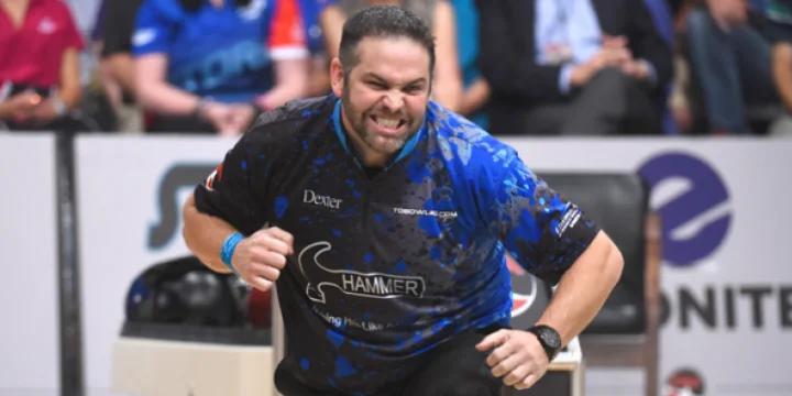 Scorpion stings hardest as Tom Daugherty leads, living legends Walter Ray Williams Jr. and Pete Weber make match play in brutal third day of PBA World Series of Bowling XII