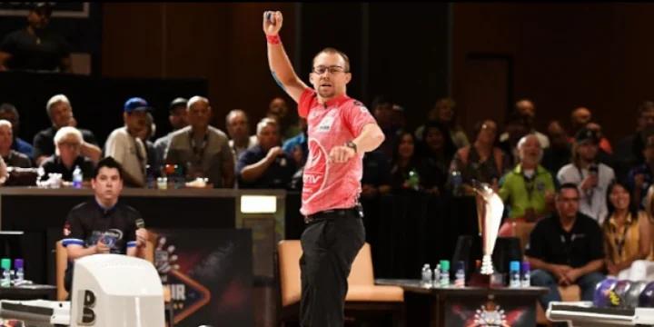 Tom Daugherty cuts into E.J. Tackett’s lead as PBA World Championship field cut to 16 in another brutal day at World Series of Bowling XII