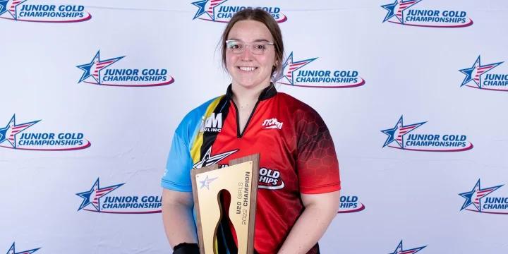Given a gift, Anna Callan bowls 'fearless not fearful' to become first Wisconsinite to win a Junior Gold title, taking U20 women at 2022 Junior Gold Championships
